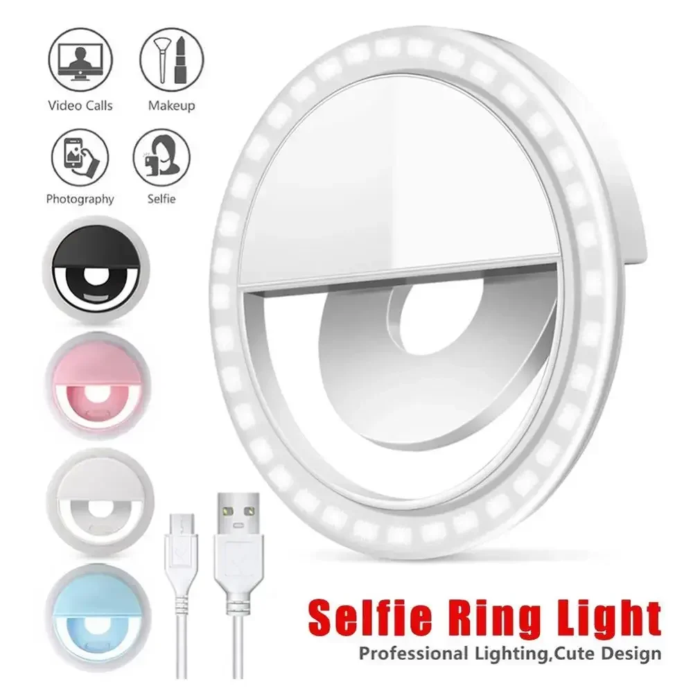 Photography Lighting Studio - LED Selfie Ring Light Mobile Phone