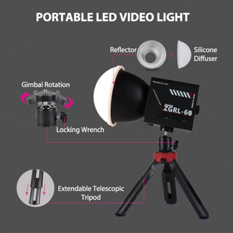 60W COB LED Video Light Handhe - Photography Lighting Studio review and price