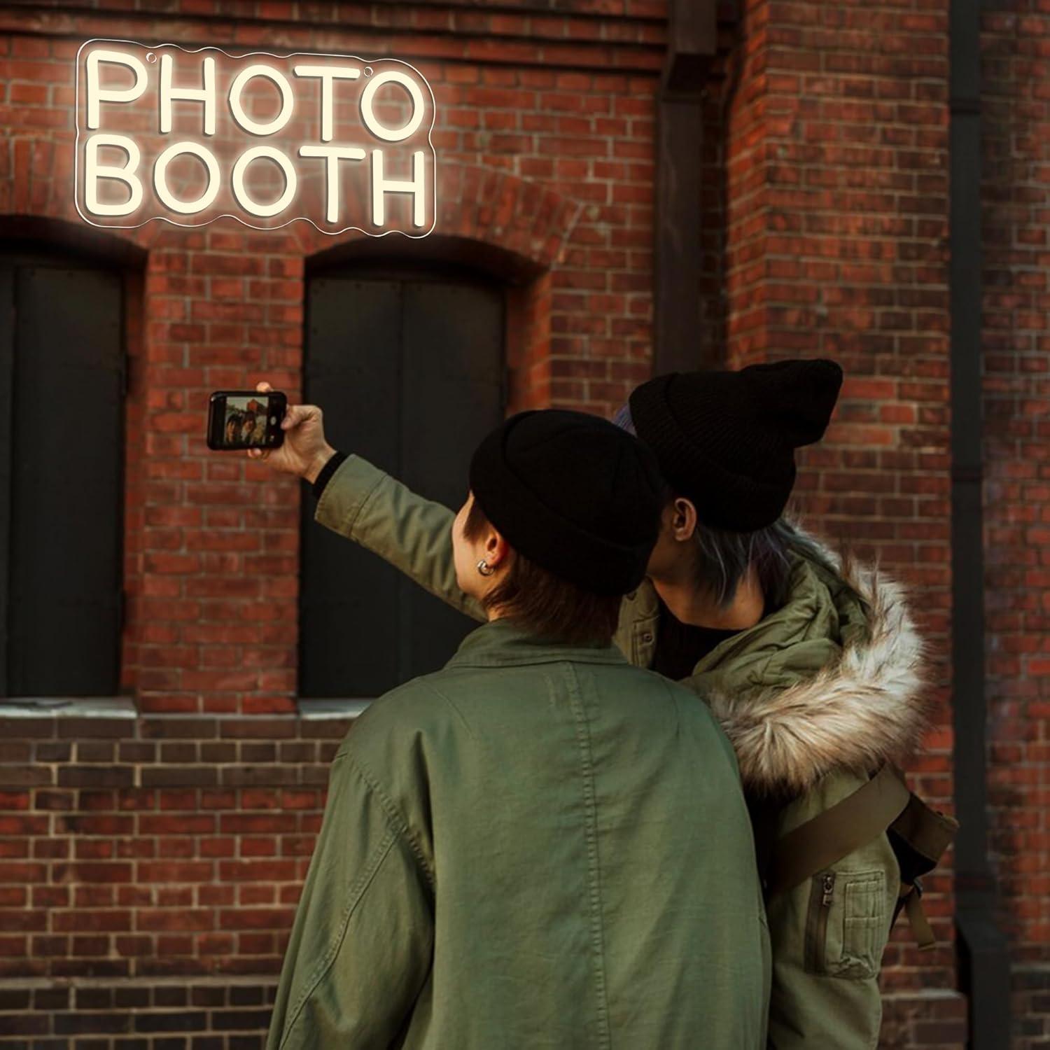 Photo Booth Neon Sign Dimmable - Photography Lighting Wedding Reception review and price