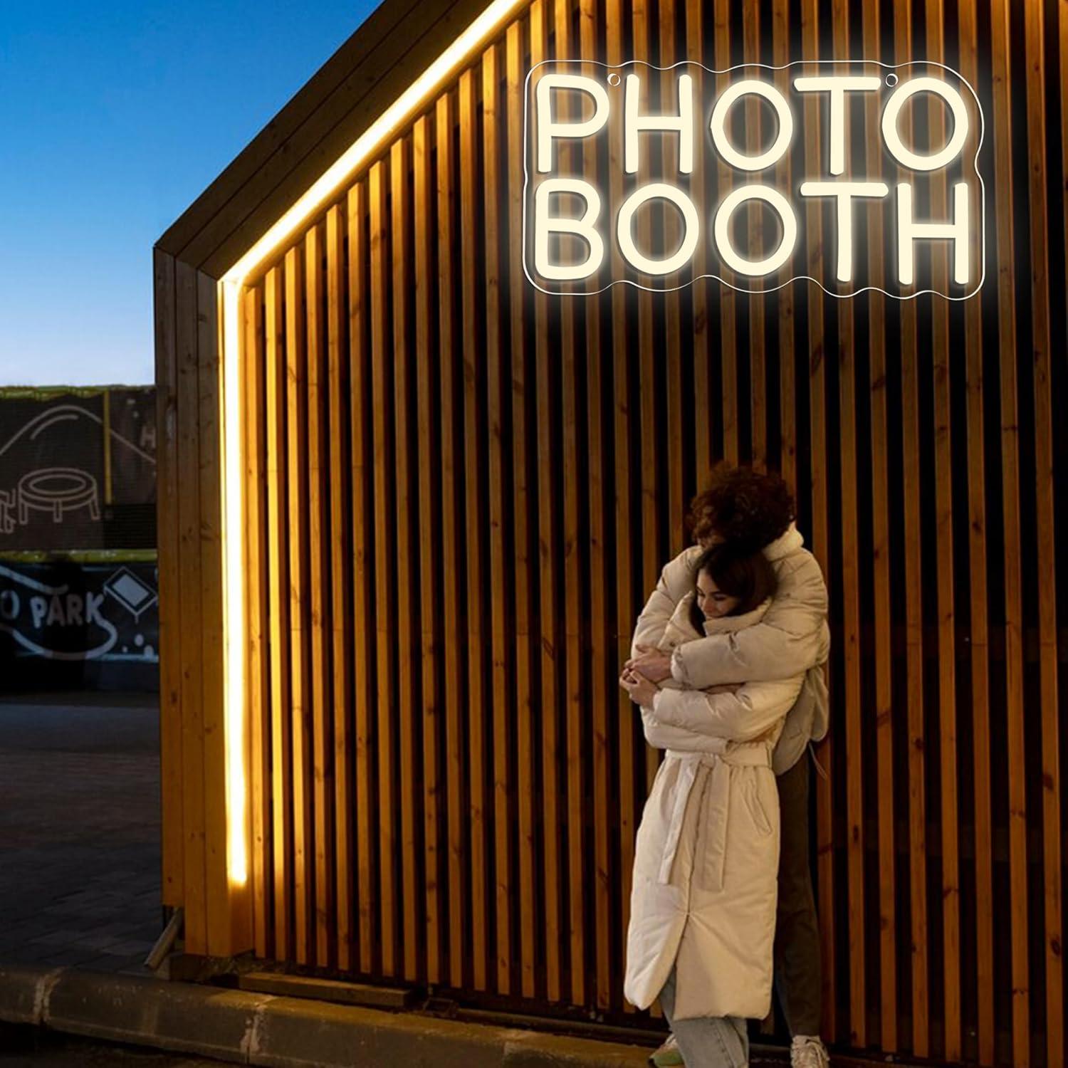 Photo Booth Neon Sign Dimmable - Photography Lighting Wedding Reception review and price